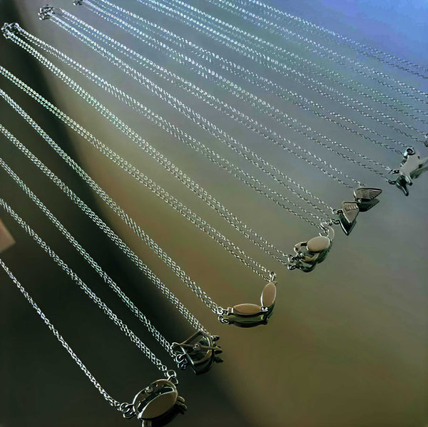 Sagittarius constellation necklace sterling silver 925 Swarovski crystals – on model | LoveYours Collection
