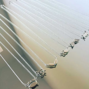 Pisces constellation necklace sterling silver 925 Swarovski crystals – front view | LoveYours Collection