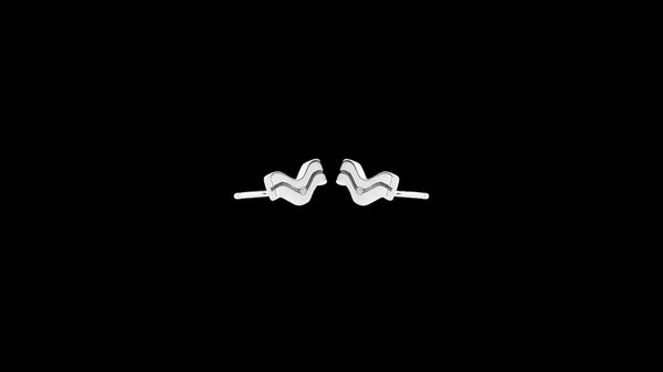 Aquarius zodiac earrings sterling silver 925 Swarovski crystals | LoveYours Collection