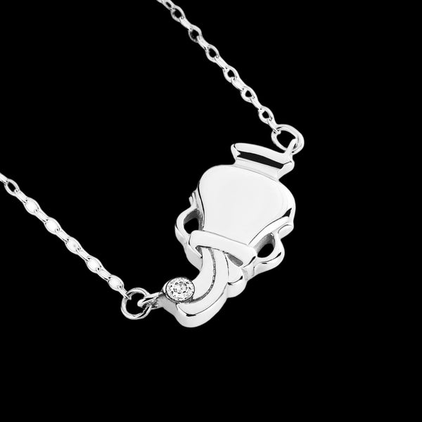 Aquarius constellation necklace sterling silver 925 Swarovski crystals – detail view | LoveYours Collection