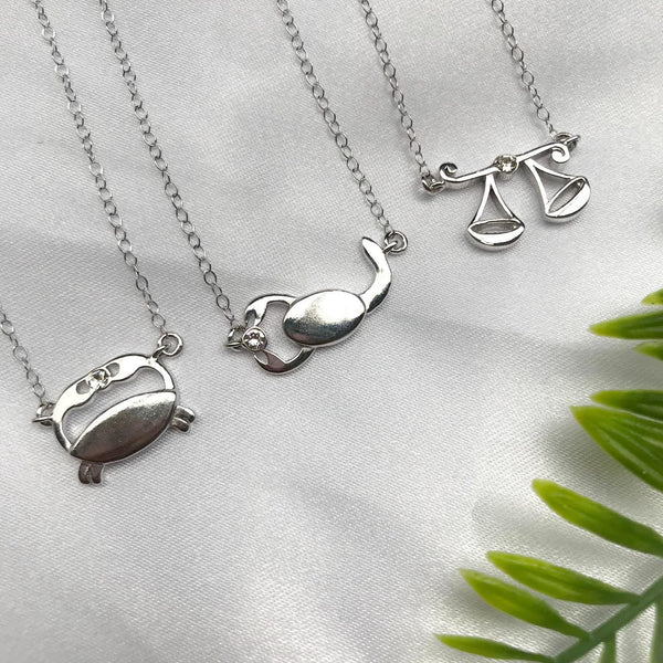 Cancer jewellery gift box set sterling silver 925 necklace and earrings – front view | LoveYours Collection