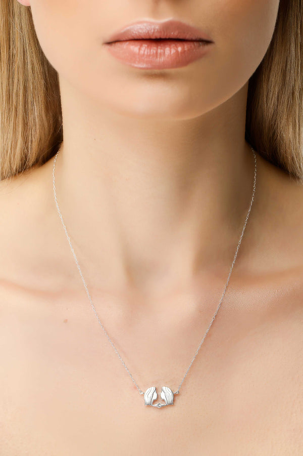 Gemini constellation necklace sterling silver 925 Swarovski crystals – close up | LoveYours Collection