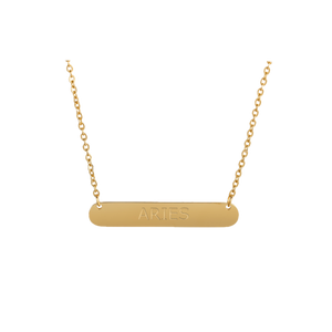 Gold zodiac necklace star sign jewellery – detail view | LoveYours Collection