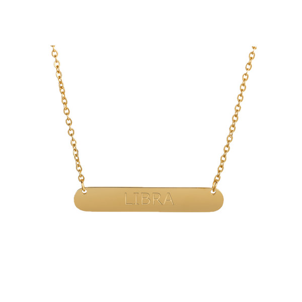 Gold zodiac necklace star sign jewellery – on model | LoveYours Collection