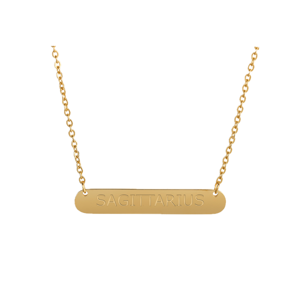 Gold zodiac necklace star sign jewellery – front view | LoveYours Collection