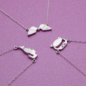 Cancer constellation necklace sterling silver 925 Swarovski crystals – flatlay | LoveYours Collection