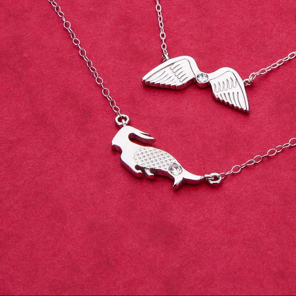 Capricorn constellation necklace sterling silver 925 Swarovski crystals – clasp and crystal detail | LoveYours Collection