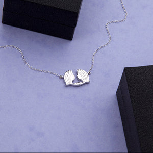 Gemini constellation necklace sterling silver 925 Swarovski crystals – clasp and crystal detail | LoveYours Collection