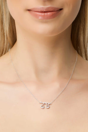 Libra constellation necklace sterling silver 925 Swarovski crystals – close up | LoveYours Collection