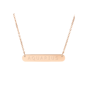 Rose gold zodiac necklace star sign jewellery – detail view | LoveYours Collection