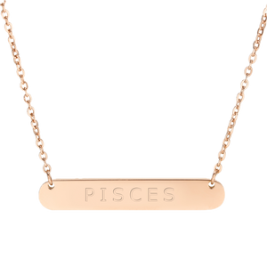 Rose gold zodiac necklace star sign jewellery – front view | LoveYours Collection