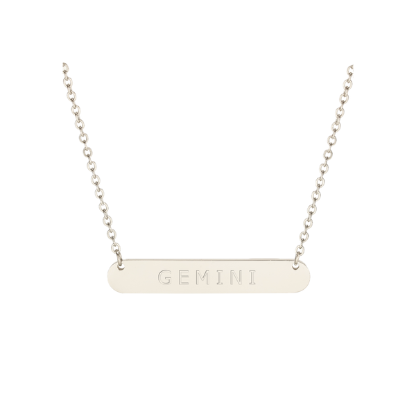 Libra sterling silver necklace Swarovski crystals – on model | LoveYours Collection