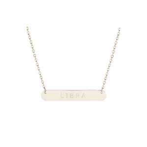 Libra sterling silver necklace Swarovski crystals – detail view | LoveYours Collection