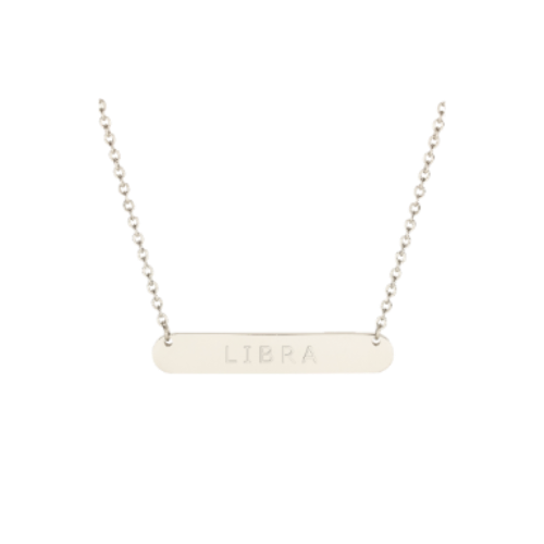 Libra sterling silver necklace Swarovski crystals – detail view | LoveYours Collection