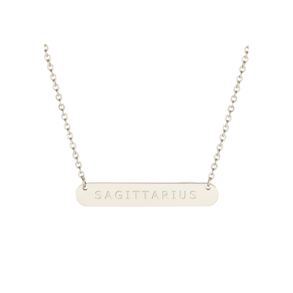 Libra sterling silver necklace Swarovski crystals – back view | LoveYours Collection