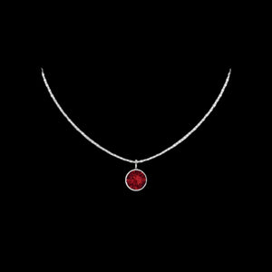 Birthstone necklace sterling silver personalised jewellery – close up | LoveYours Collection