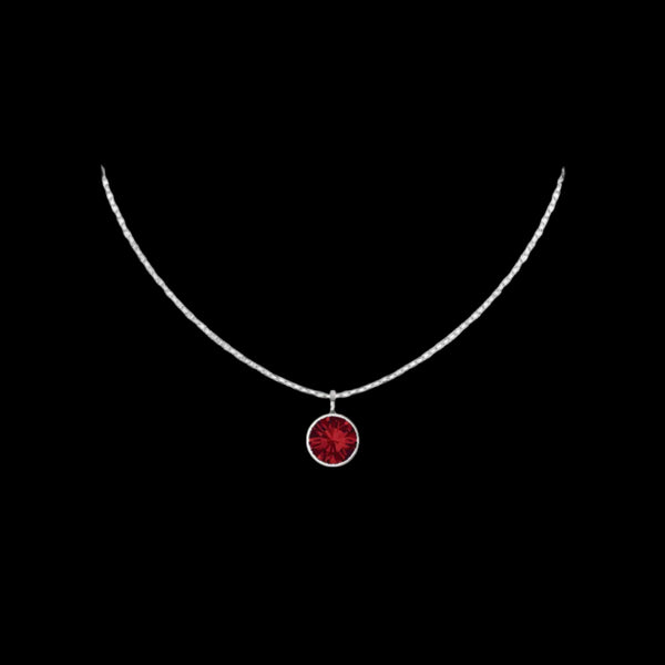 Birthstone necklace sterling silver personalised jewellery – close up | LoveYours Collection