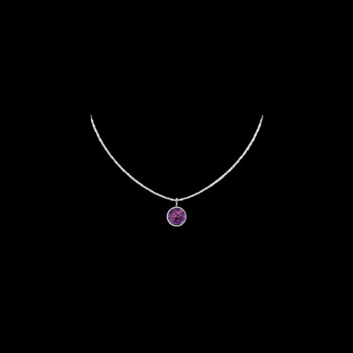 Birthstone necklace sterling silver personalised jewellery – detail view | LoveYours Collection