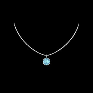 Birthstone necklace sterling silver personalised jewellery – flatlay | LoveYours Collection