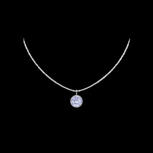 Birthstone necklace sterling silver personalised jewellery – back view | LoveYours Collection