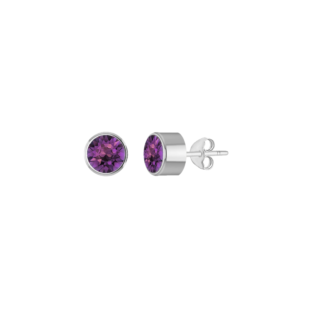 Birthstone earrings sterling silver personalised | LoveYours Collection