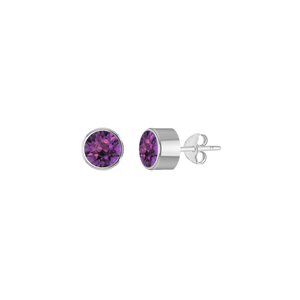 Birthstone earrings sterling silver personalised – detail view | LoveYours Collection