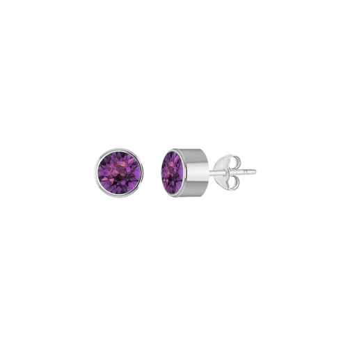 Birthstone earrings sterling silver personalised – detail view | LoveYours Collection