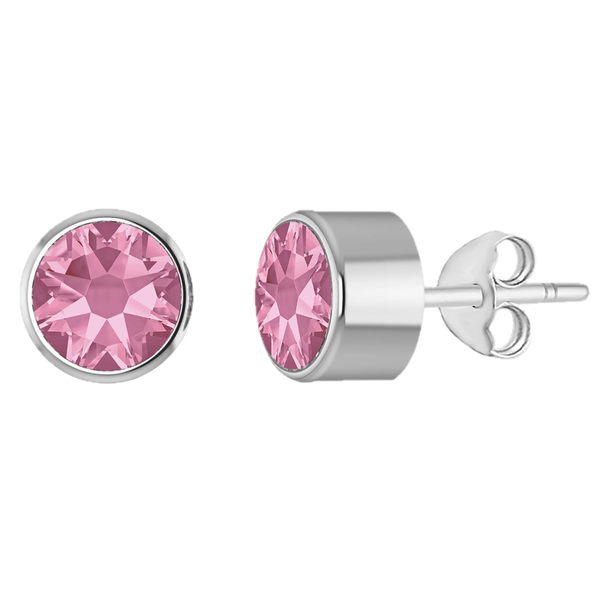 Birthstone earrings sterling silver personalised – on model | LoveYours Collection