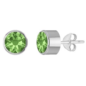 Birthstone earrings sterling silver personalised – flatlay | LoveYours Collection