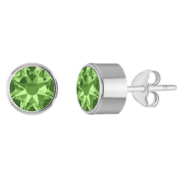 Birthstone earrings sterling silver personalised – flatlay | LoveYours Collection