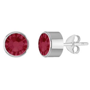 Birthstone earrings sterling silver personalised – close up | LoveYours Collection