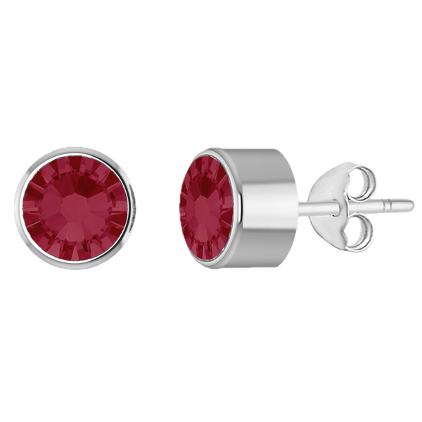 Birthstone earrings sterling silver personalised – close up | LoveYours Collection
