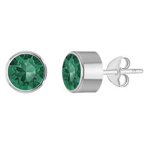 Birthstone earrings sterling silver personalised – view 11 | LoveYours Collection
