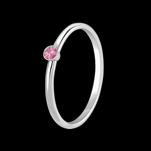 Birthstone ring sterling silver star sign – on model | LoveYours Collection