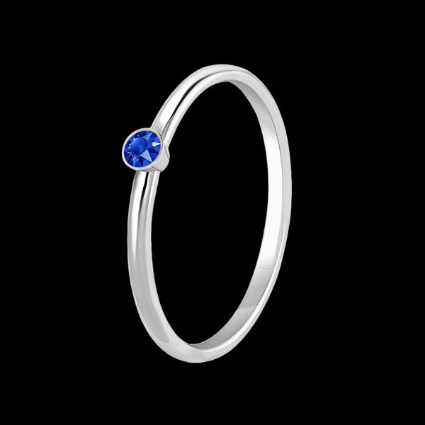 Birthstone ring sterling silver star sign – view 12 | LoveYours Collection