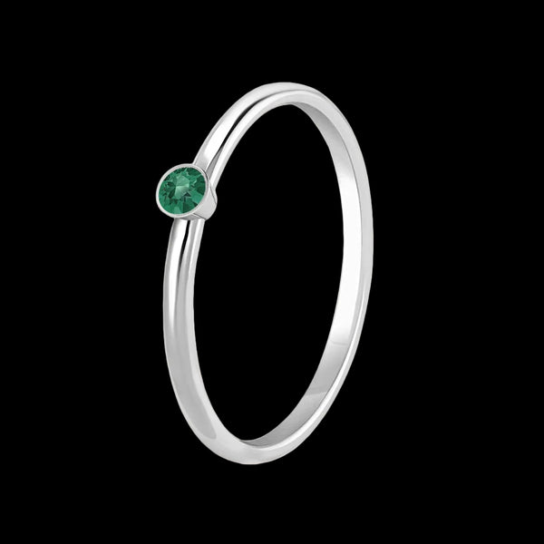 Birthstone ring sterling silver star sign – view 11 | LoveYours Collection