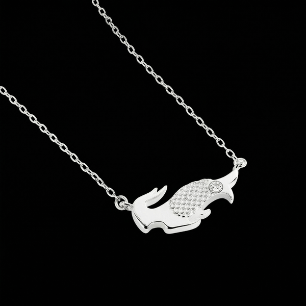 Capricorn constellation necklace sterling silver 925 Swarovski crystals – flatlay | LoveYours Collection