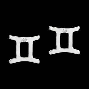 Gemini jewellery gift box set sterling silver 925 necklace and earrings – close up | LoveYours Collection