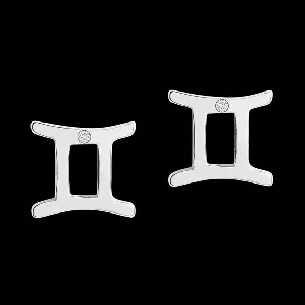 Gemini jewellery gift box set sterling silver 925 necklace and earrings – close up | LoveYours Collection