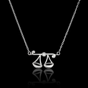 Libra constellation necklace sterling silver 925 Swarovski crystals | LoveYours Collection