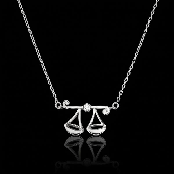 Libra constellation necklace sterling silver 925 Swarovski crystals | LoveYours Collection