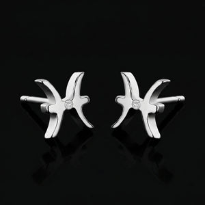 Pisces jewellery gift box set sterling silver 925 necklace and earrings – close up | LoveYours Collection