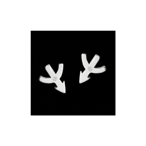 Sagittarius zodiac earrings sterling silver 925 Swarovski crystals – detail view | LoveYours Collection