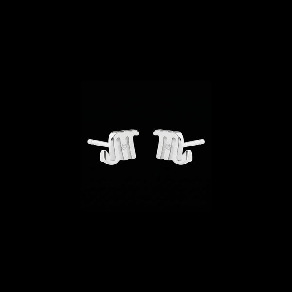 Scorpio zodiac earrings sterling silver 925 Swarovski crystals | LoveYours Collection
