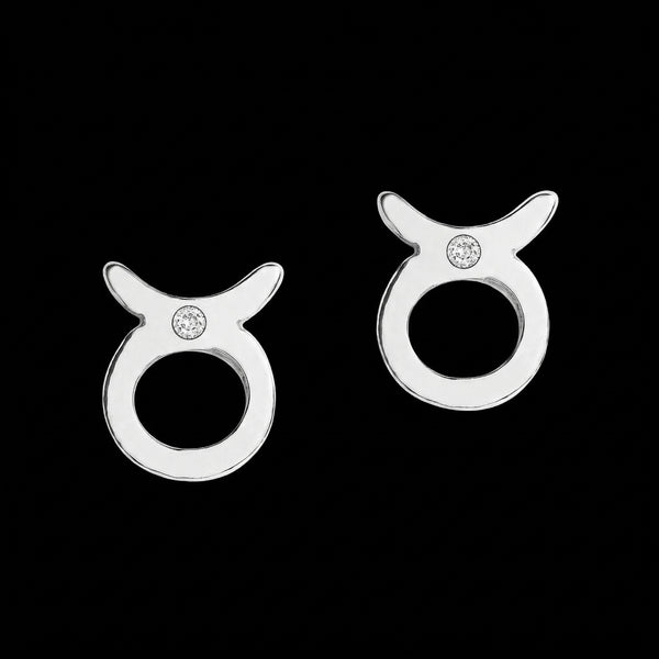 Taurus jewellery gift box set sterling silver 925 necklace and earrings – close up | LoveYours Collection