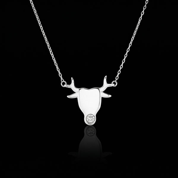 Taurus jewellery gift box set sterling silver 925 necklace and earrings – flatlay | LoveYours Collection