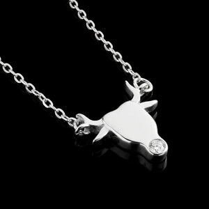 Taurus jewellery gift box set sterling silver 925 necklace and earrings – detail view | LoveYours Collection