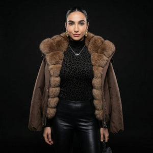 Velour FOX Fur | FOXTAIL – clasp and crystal detail | LoveYours Collection