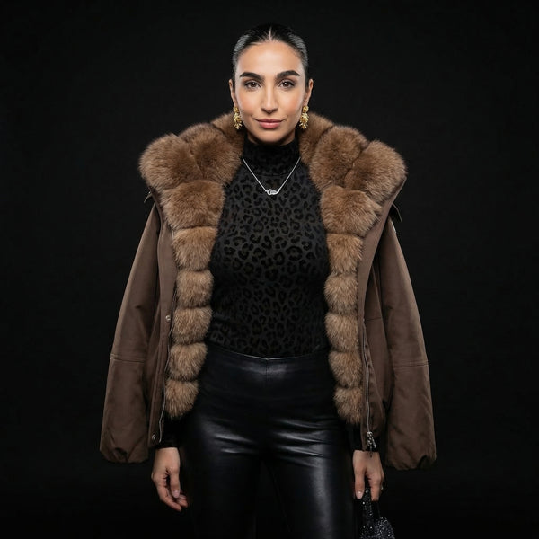 Velour FOX Fur | FOXTAIL – clasp and crystal detail | LoveYours Collection