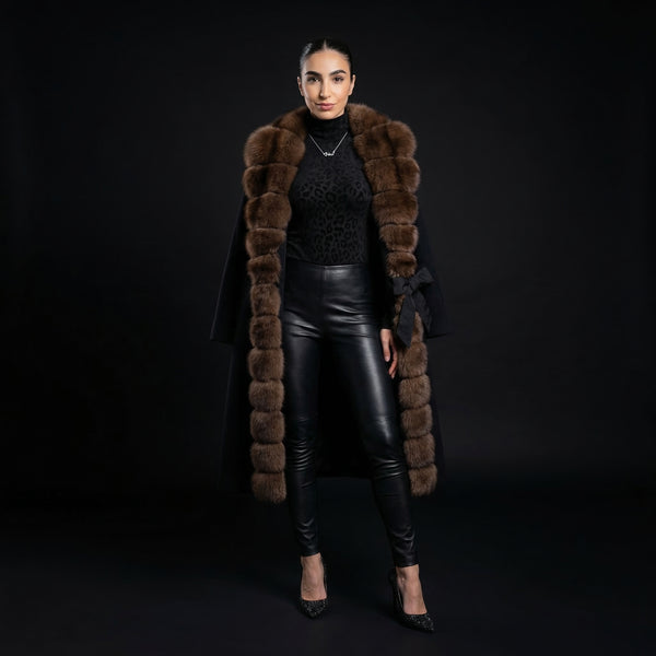 Velour FOX Fur | LONGTAIL – clasp and crystal detail | LoveYours Collection